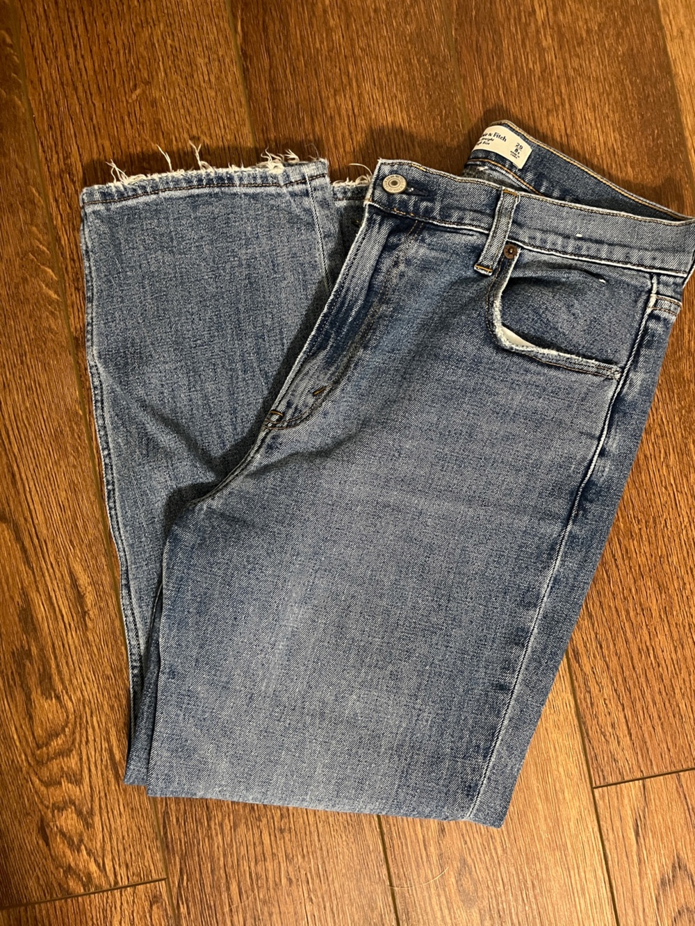 Abercrombie & Fitch ankle straight ultra high rise